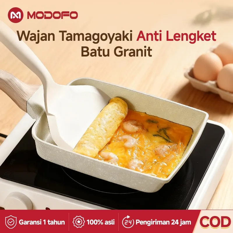 Special MODOFO Cetakan Telur Teflon Anti Lengket Wajan Penggorengan Anti Lengket Tamagoyaki Peralatan Dapur Teflon Anti Lengket Tanpa Minyak Cetakan Pancake Alat Masak Granit Wajan Marble