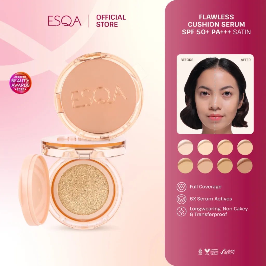 ESQA Flawless Cushion Serum SPF 50+ PA+++ - Satin