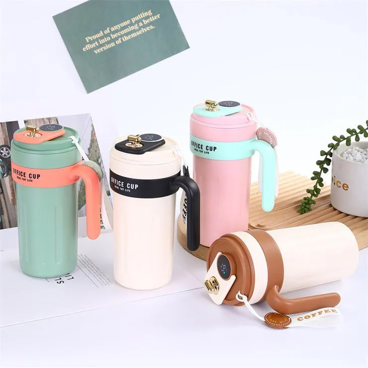 Botol Minum Tumbler Coffee Aesthetic Smart LED Display Suhu Stainless Steel Sus 316 Vacuum 650ml