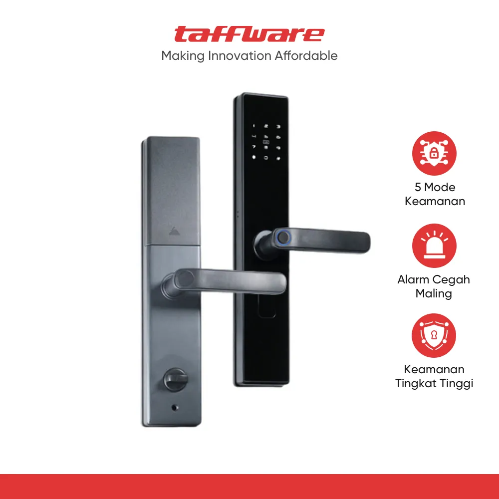 TaffHOME Smart Door Lock Fingerprint Smart App Access - B09TT