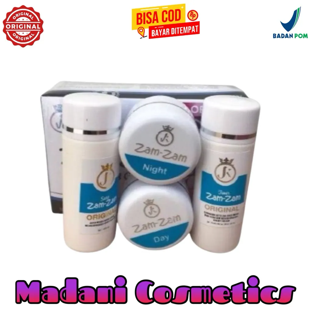 Cream Whitening Glow Set zam2jk Original asli Bpom Terbaru