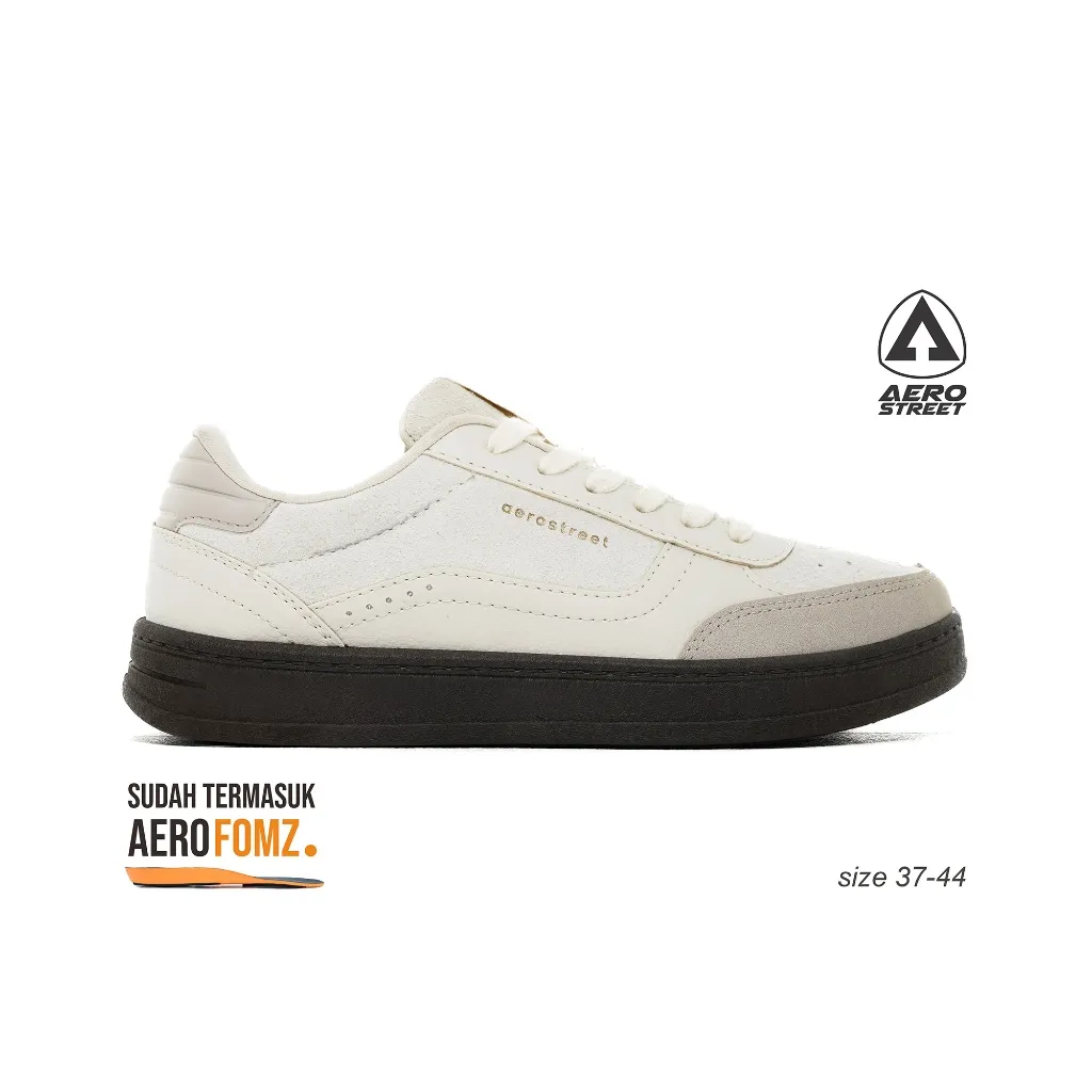 Aerostreet 37-44 Austin Coklat Tua Natural Natural - Sepatu Sneakers Casual