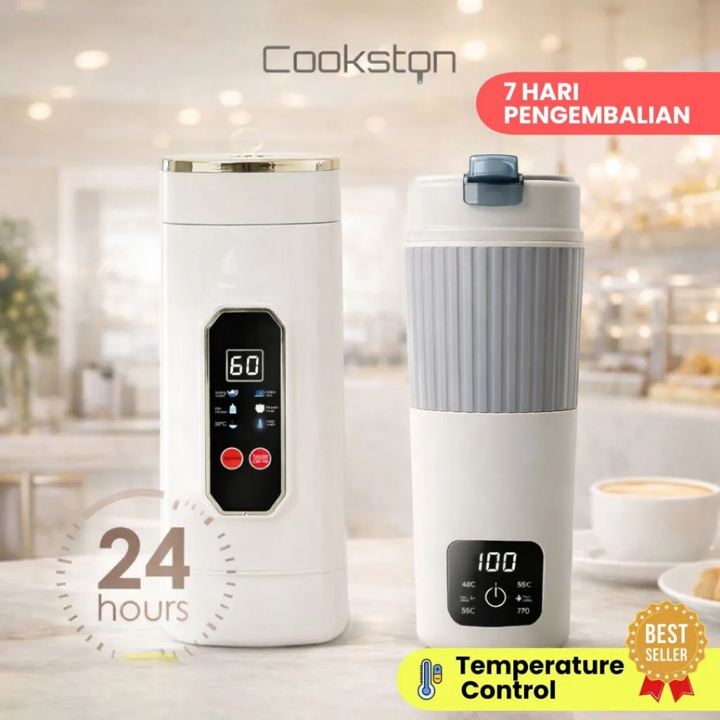 Cookston Botol Minum Stainless Steel 304 Tumbler Elektrik – Travel Smart Heating Bottle Tumbler