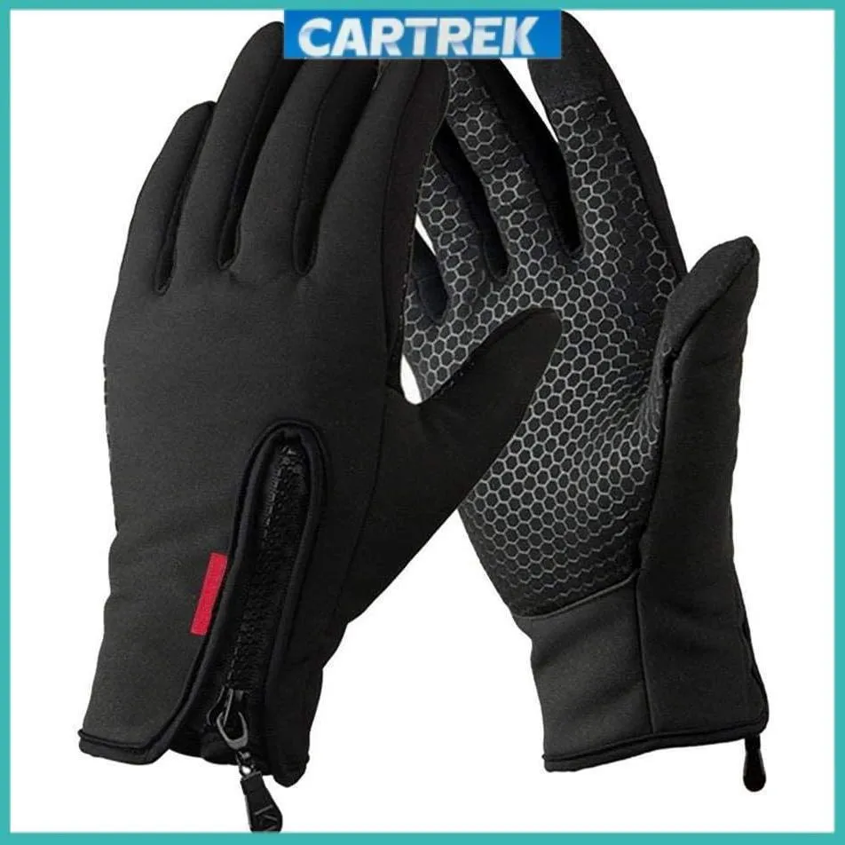 Sarung Tangan Motor Waterproof Dengan Zipper / Sarung Tangan Motor  / Sarung Tangan Kendaraan Pria Anti Jatuh