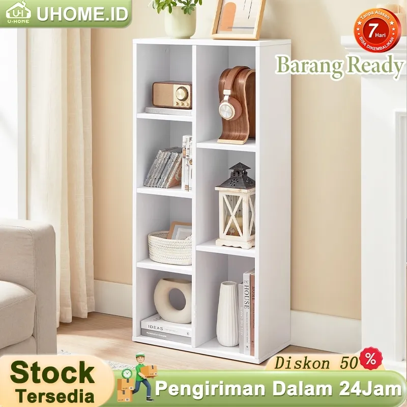 Rak Buku 7 Susun Serbaguna Rak Kayu Mainan Lemari Buku Rak Baju Rak Dapur Rak Helm