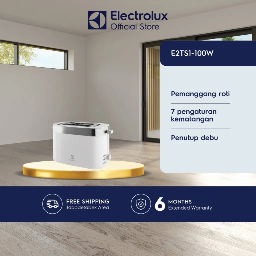 Electrolux Pemanggang Roti - Pop Up Toaster - Rak Pemanas - Aksesoris Lengkap - E2TS1-100W