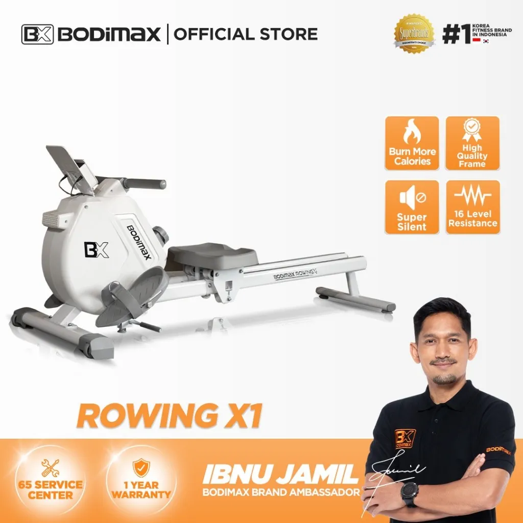 BODIMAX ROWING MACHINE X1 / LOW IMPACT / FITNESS / ALAT OLAHRAGA / CARDIO / OTOT
