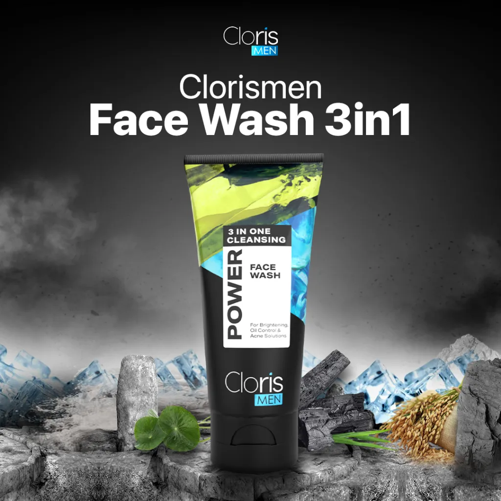 [PARIS PERNANDES APPROVED] Clorismen 3 IN One Cleansing Power Face Wash - Sabun Cuci Muka Pria
