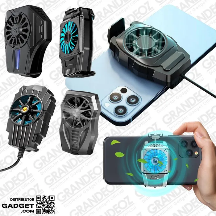 UNIVERSAL GAMER COOLING FAN Smartphone Semua HP Kipas Pendingin Panas Dingin Radiator Heat Sink Gaming Handphone Rechargeable Cooler ROG Android Gaming