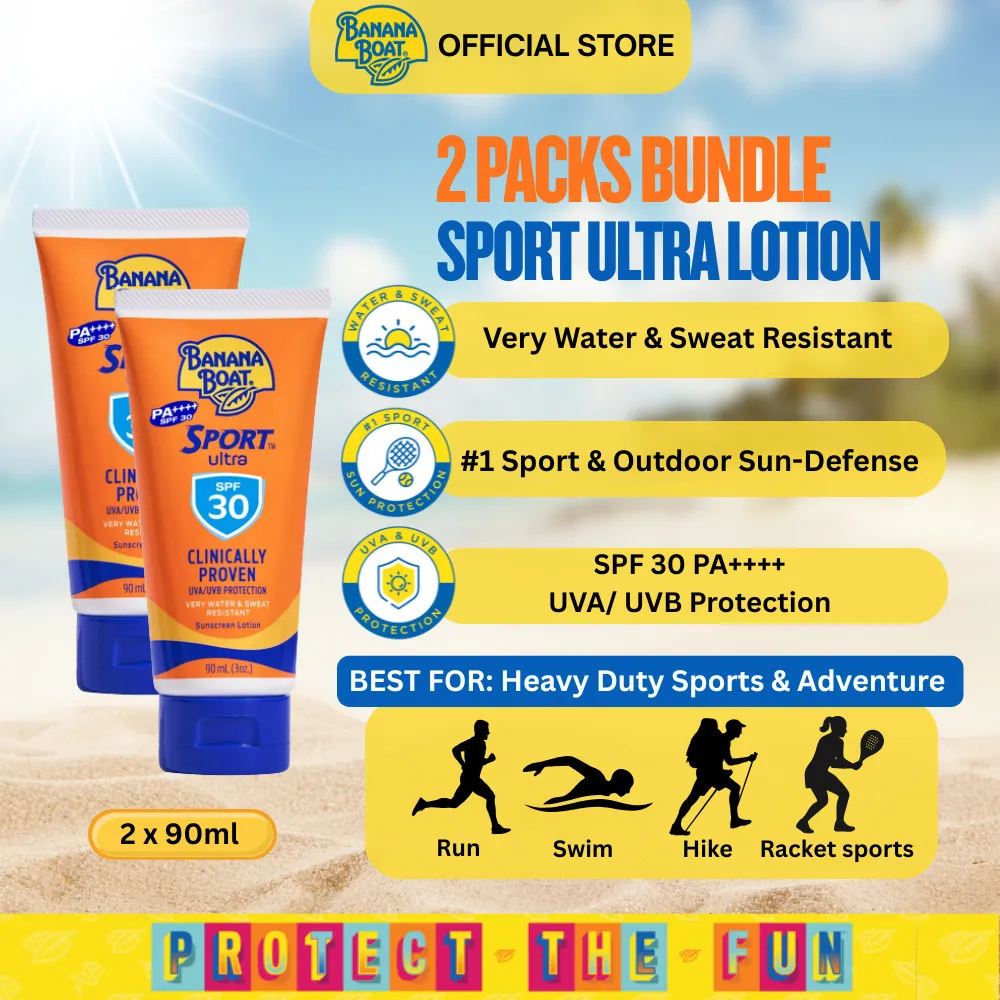 [2 PACK] Banana Boat Sunblock Sport SPF 30 90 mL