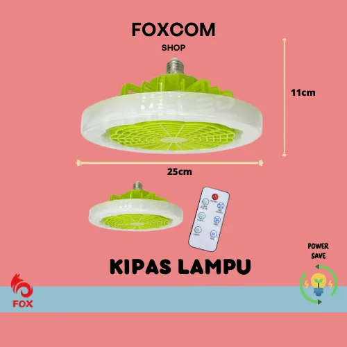 LAMPU KIPAS ANGIN REMOT / LAMPU KIPAS PLAFON LED SMART FAN LIGHT 30W