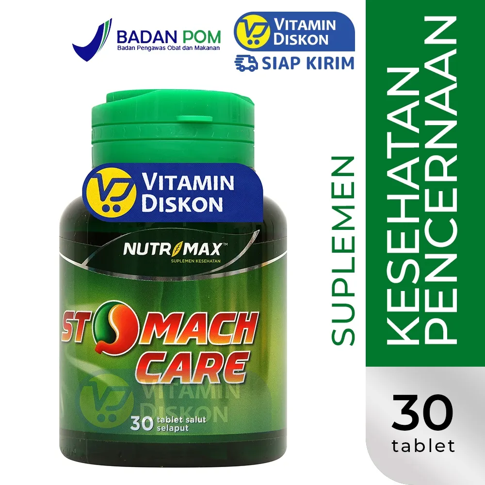 NUTRIMAX STOMACH CARE 30 TABLET | Suplemen Asam Lambung, GERD, Maag, Gastritis, Kesehatan Pencernaan