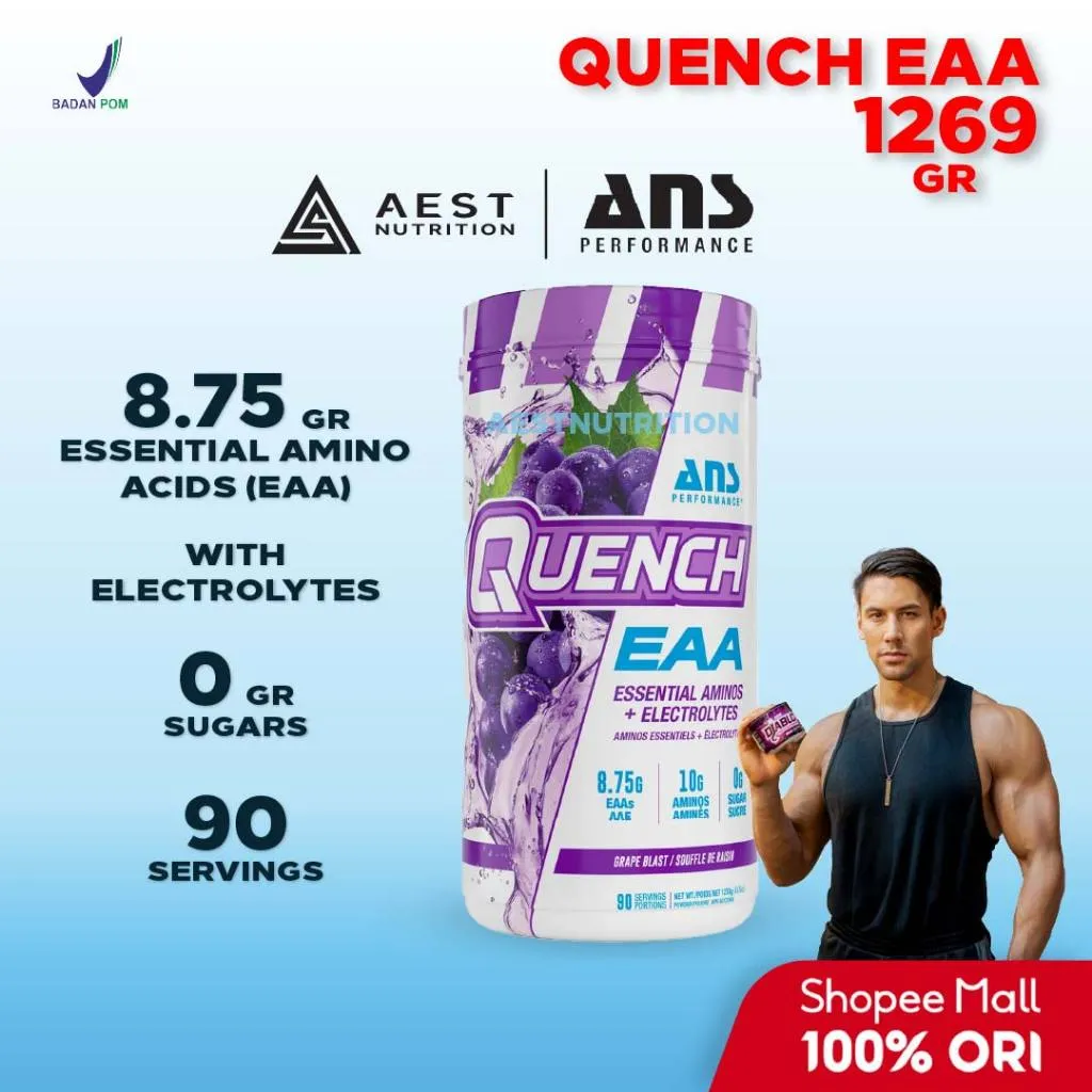 ANS Performance Quench EAA 90 Servings - Suplemen Essential Amino Acid Fitness + Electrolytes