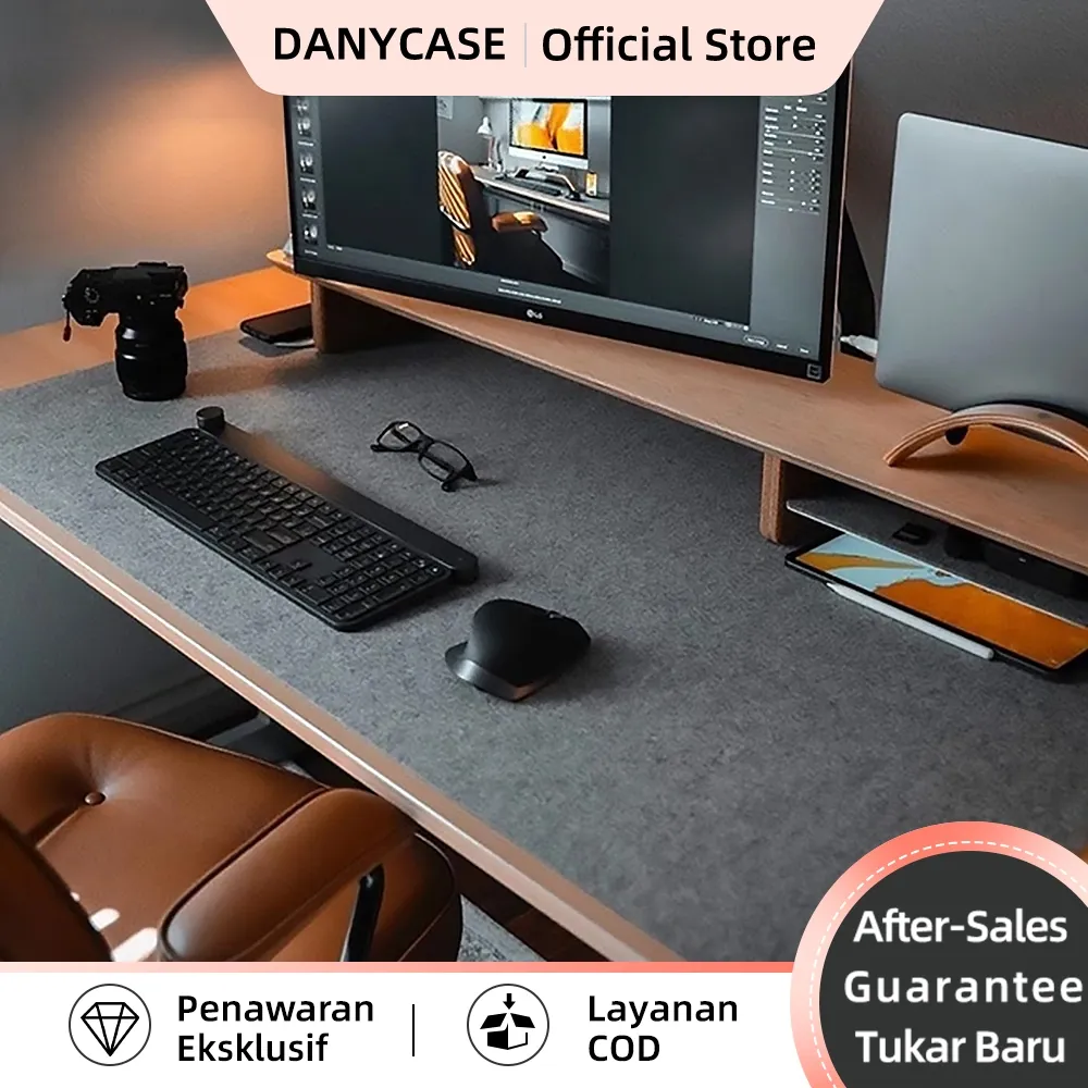 DANYCASE Office Computer Desk Mat Big Mousepad Keyboard Table Cover Modern Table Mouse Pad Wool Felt Laptop Cushion Desk Mat Gaming Mouse Pad