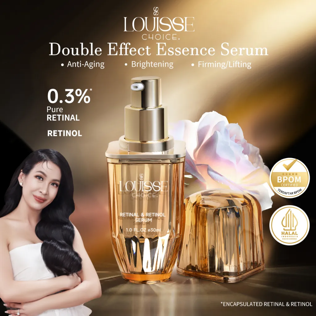[LIVE]LOUISSE CHOICE DOUBLE EFFECT RETINAL & RETINOL SERUM 30ml Anti-Aging Firming BPOM r