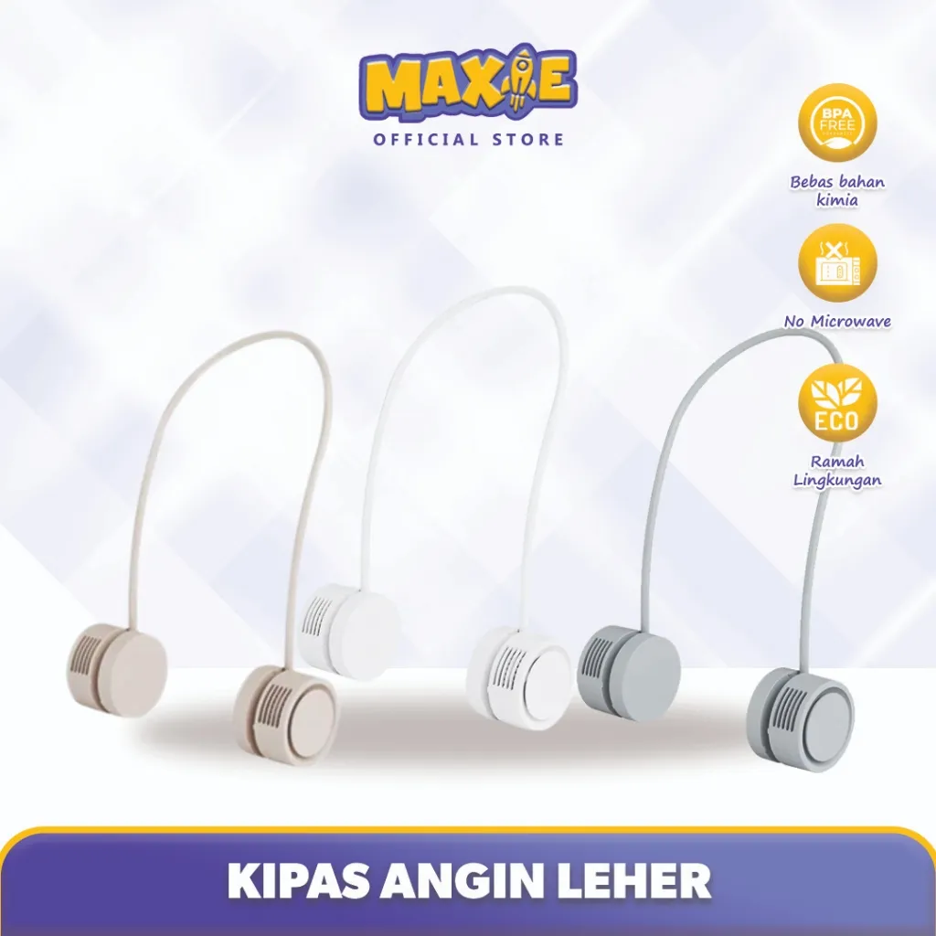 Kipas Angin Leher 1600mAh Portable Mini Hanging Bladeless Smart Lazy Neck Hanging Fan 3-Speed