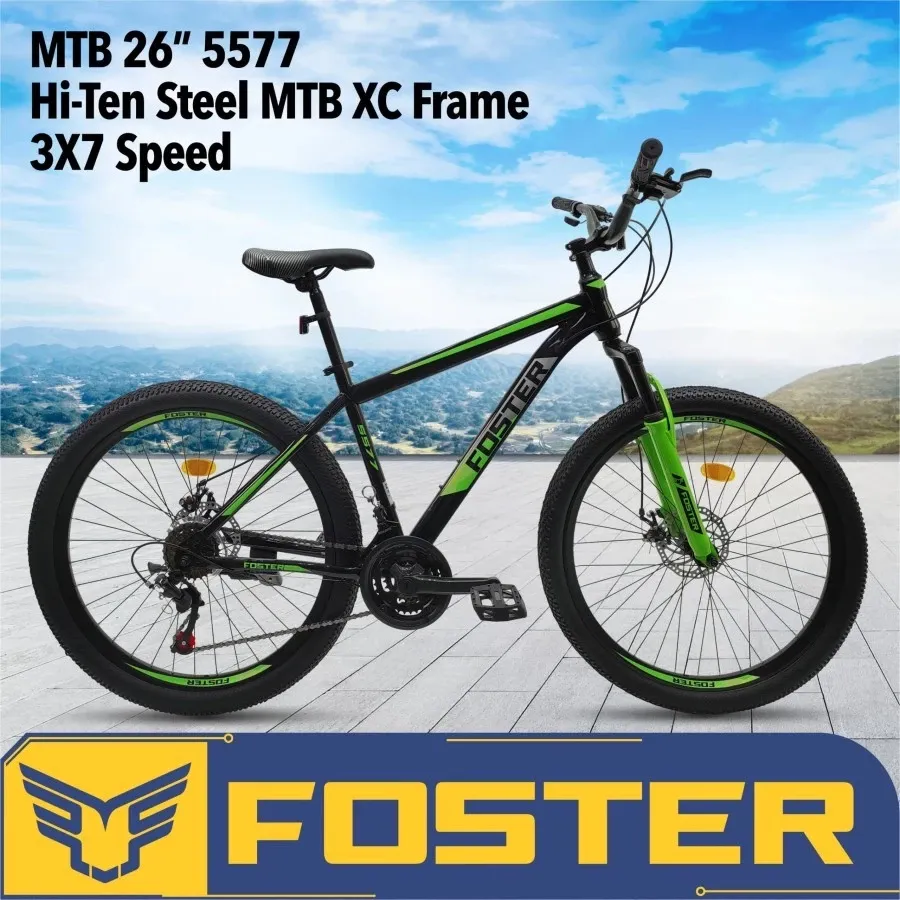 Sepeda Gunung  MTB XC FOSTER 5577 & MAZARA 6622 ukuran 24 & 26 inch 3x7speed hi ten