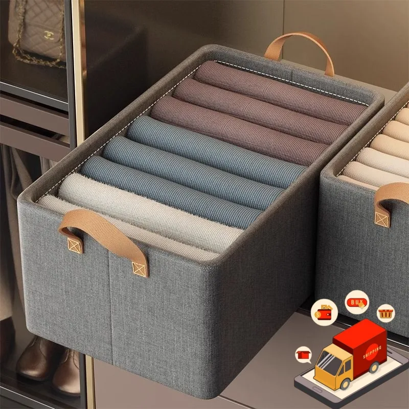 Lipat Multi-fungsi Storage Boxes_Box container Mainan_Universal Storage Baskets_Rangka baja kotak penyimpanan_Kapasitas besar box baju