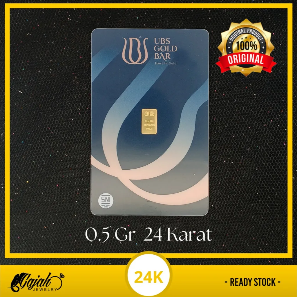 Logam Mulia Bersertifikat UBS Kadar 24 Karat 0.5 Gram