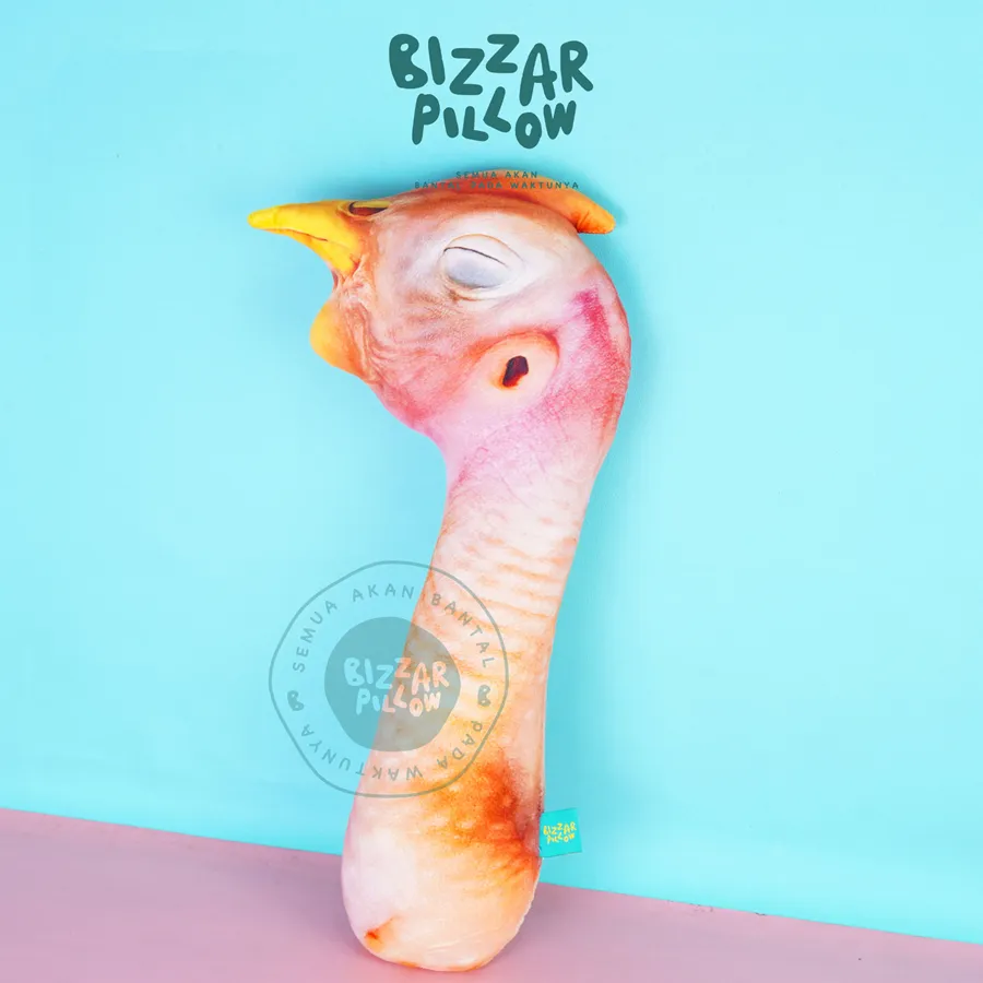 Bizzarpillow Bantal Guling Kepala Ayam Mentah Size M BZ438