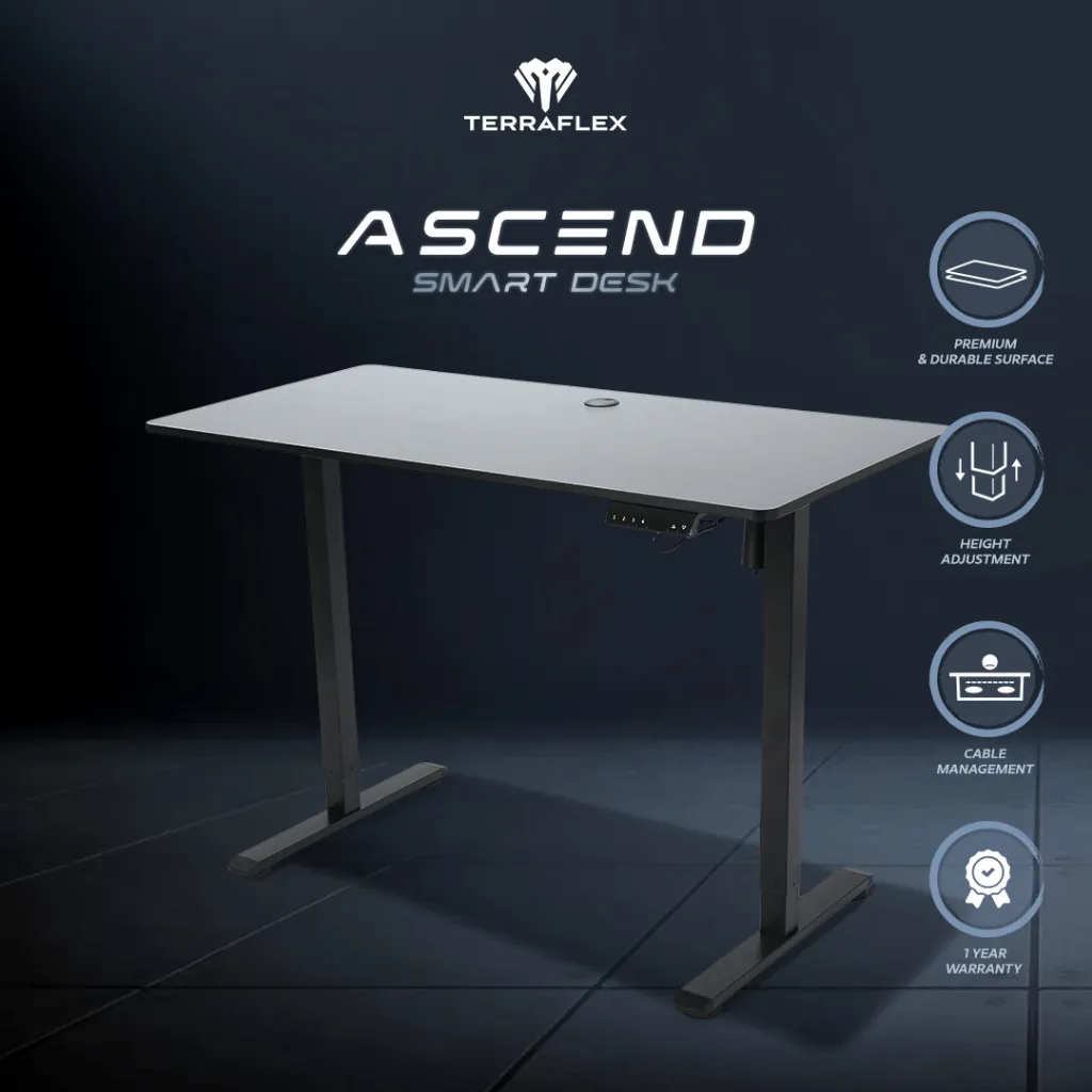 Terraflex Ascend Standing Adjustable Smart Desk | Meja Kantor & Office Elektrik | Meja Office & Gaming | Standing Desk