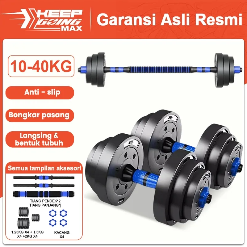 Dumbel pria untuk fitness, peralatan latihan barbel rumah tangga, perlengkapan olahraga di asrama, sepasang set beban dumbel yang dapat disesuaikan.