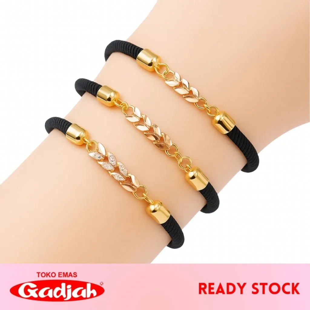 Gelang Tali Emas Elegant Shimmer Gold - Toko Emas Gadjah