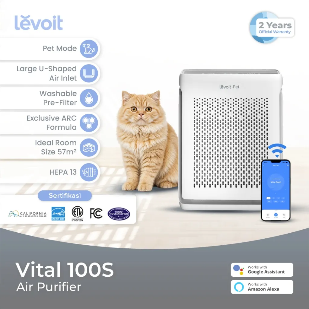 Levoit Vital 100S Pet Care Smart True HEPA Air Purifier Original