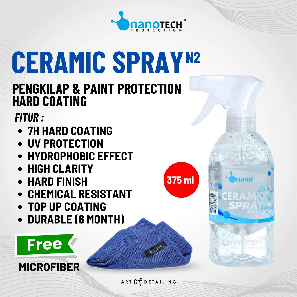 CERAMIC SPRAY - nanoTECH PROTECTION - Paint Protection - Top Up Coating - Perawatan Coating - Coating Maintenance - Pengkilap Cat Anti Baret - Pengkilap Cat Mobil Motor Hydrophobic - Efek Daun Talas