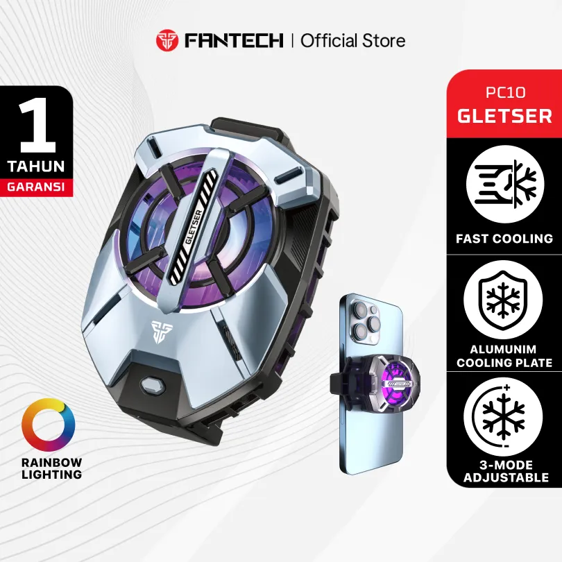 Fantech Phone Fan Cooler HP Gaming Magnetic GLETSER MAX PC10 PCM10 for Smartphone iphone android kipas pendingin
