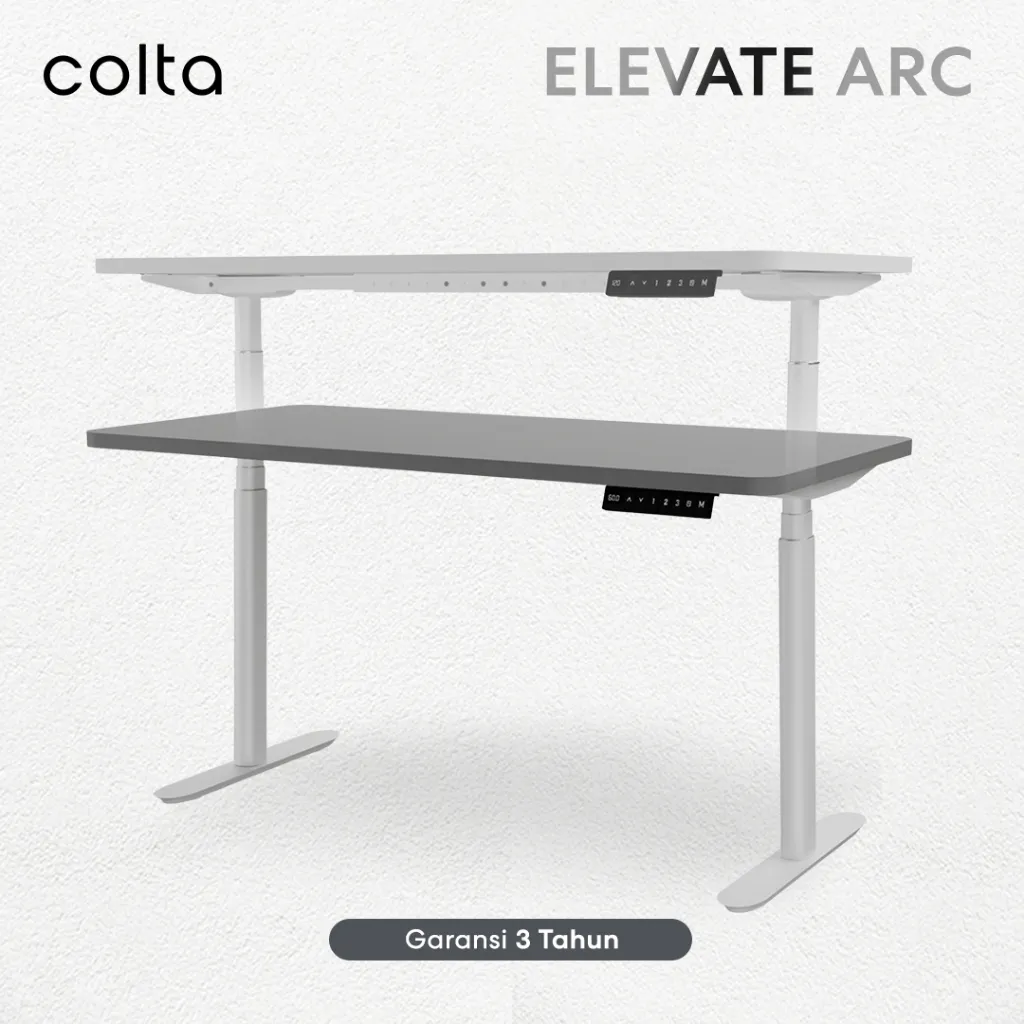 Colta Elevate ARC Electric Adjustable Standing Desk Meja Kerja Gaming