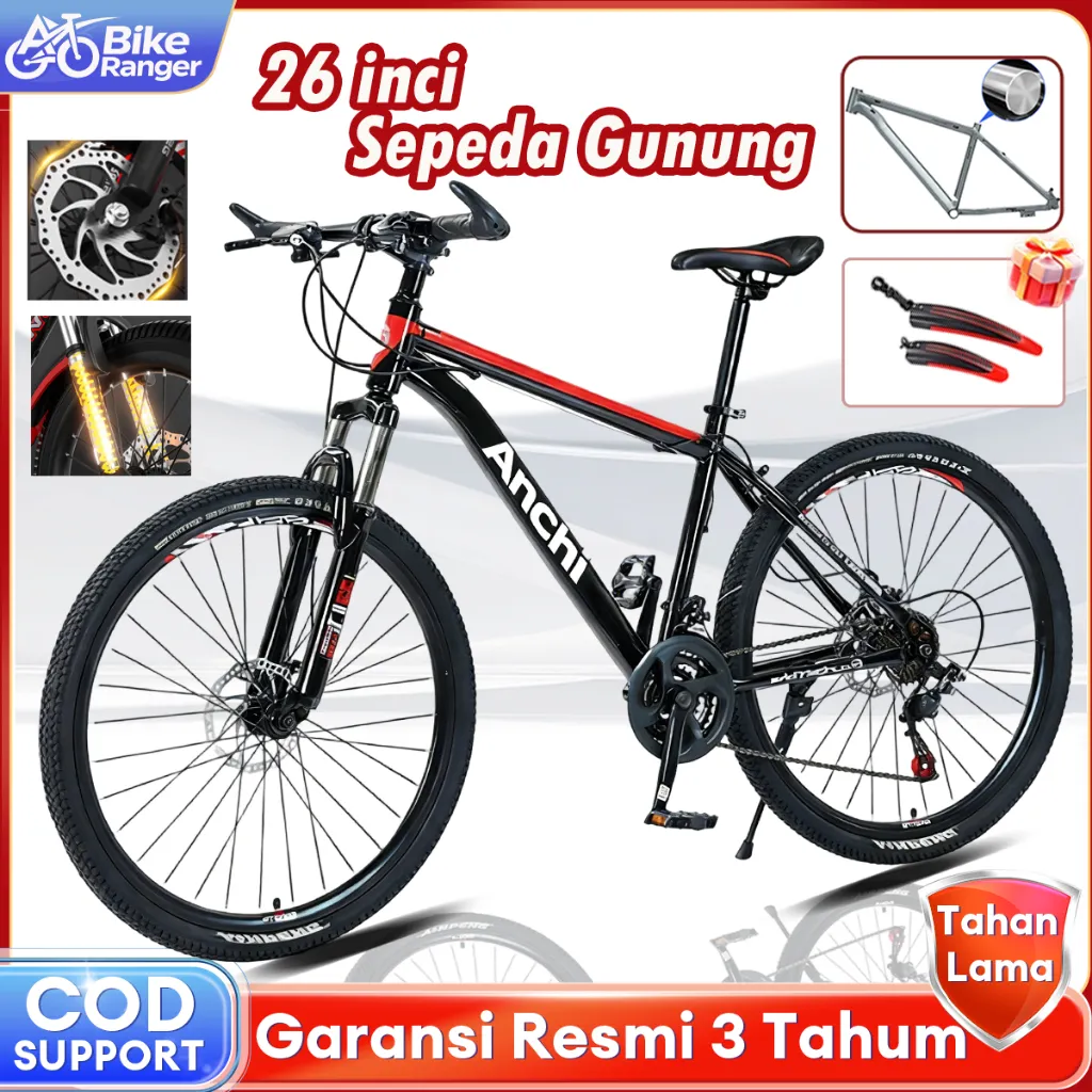 Anchi Sepeda Gunung MTB 27.5/26/24 inch  21 Gigi Siap Kirim Sepeda Dewasa (145-190cm)sepeda gunung murah 2.0 frame alloy sepeda gunung polygon sepeda gunung atlantis Road bike