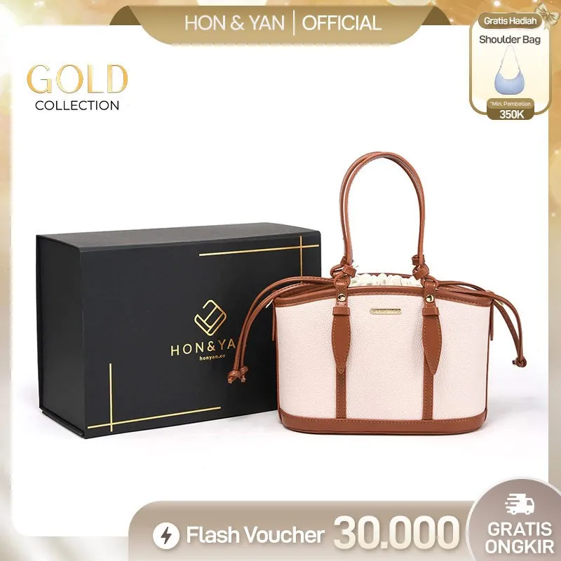 HONYAN GOLD Tas Selempang Wanita Nara Sling Bag Zipper Tas Jinjing Tali Panjang Handbag