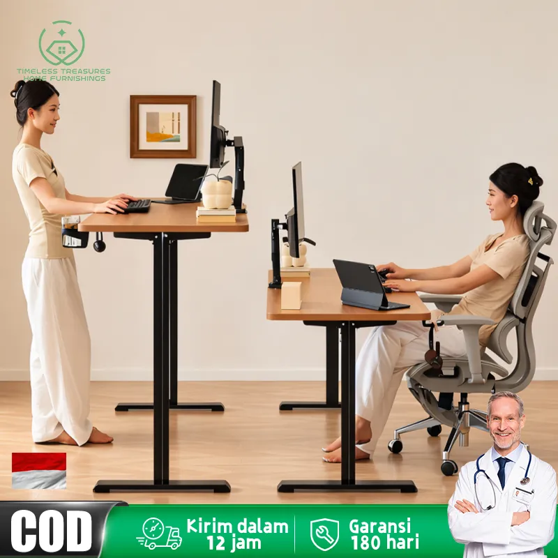 TIMELESS Meja Kerja Elektrik Meja Komputer Meja Belajar Adjustable Gaming Desk  All For Work