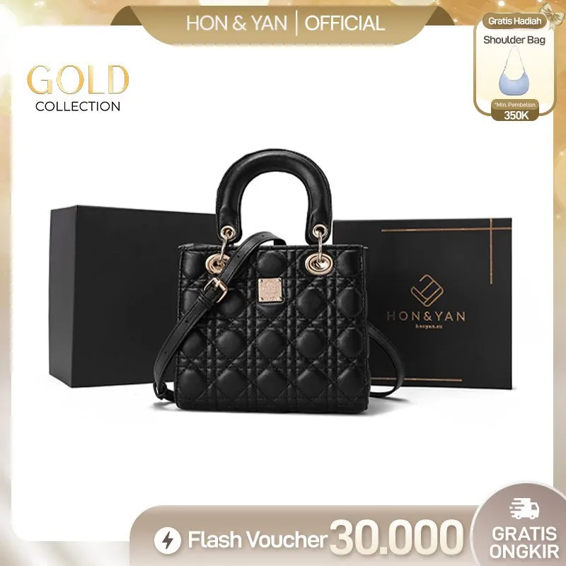 HONYAN GOLD Tas Wanita Tas Selempang Wanita Slingbag Wanita Gift Set 3 in 1 - Viorst Handbag