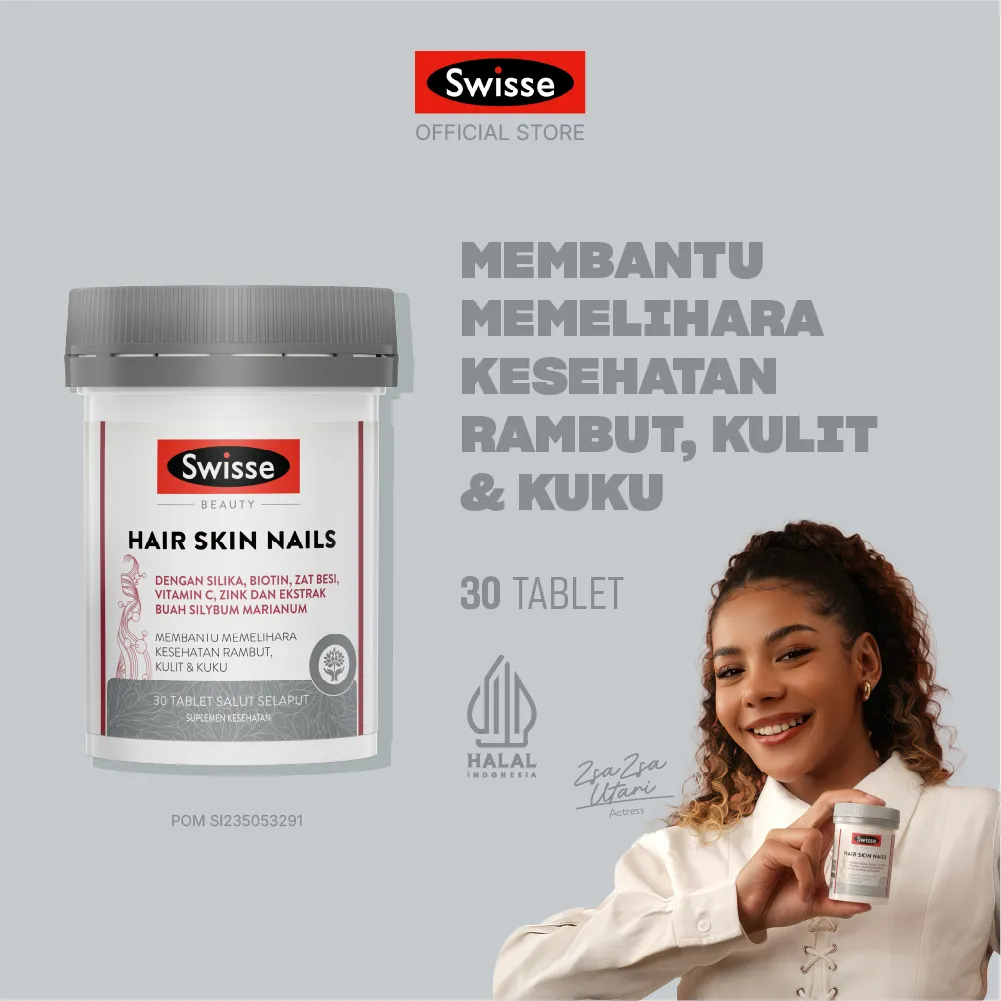 Swisse Beauty Hair Skin Nails - Multivitamin Suplemen & Vitamin Perawatan Rambut, Kuku dan Kulit