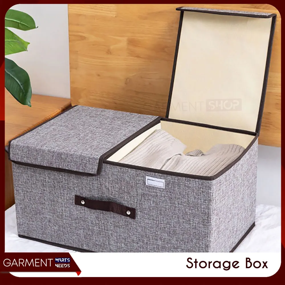 Storage Box Organizer Kotak Tempat Penyimpanan Baju Mainan 2in1 Lipat Multifungsi Praktis 2 Bukaan