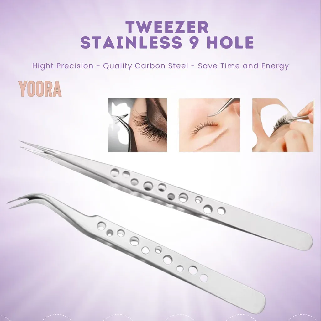 Pinset Premium Stainless Steel Anti Karat Anti Selip / Tweezer for Eyelash Extension
