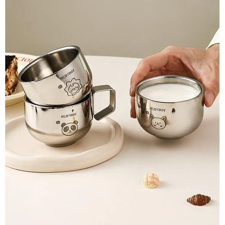 HELIDFANDA Double Layer Stainless Steel Mini Cup Gelas Mini Anak - A09028