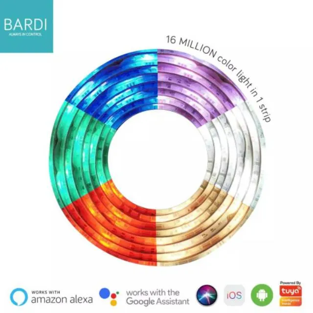 BARDI Smart LED Strip RGBWW Wi-Fi 2M