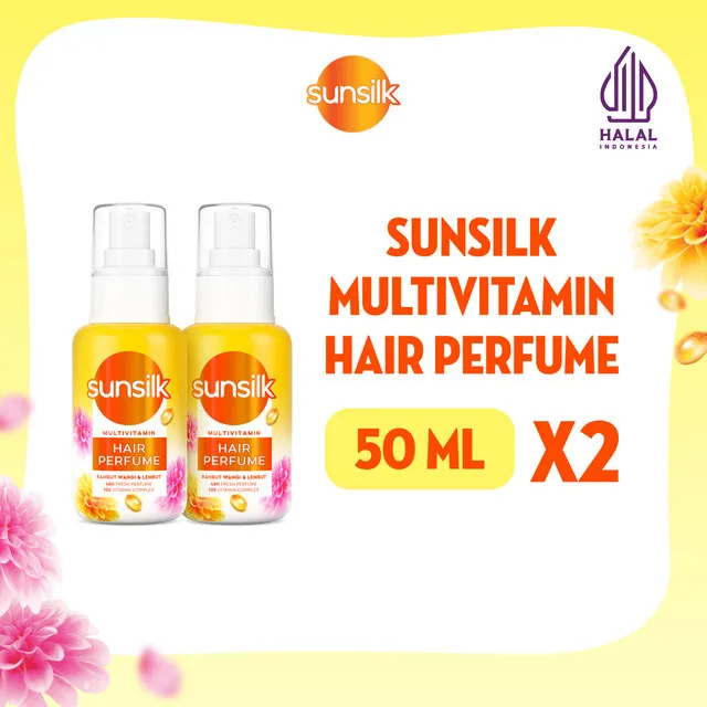 [PRODUK BARU] Sunsilk Multivitamin Hair Perfume Vitamin Rambut, Rambut Wangi & Lembut Hair Mist 50ml TWIN PACK