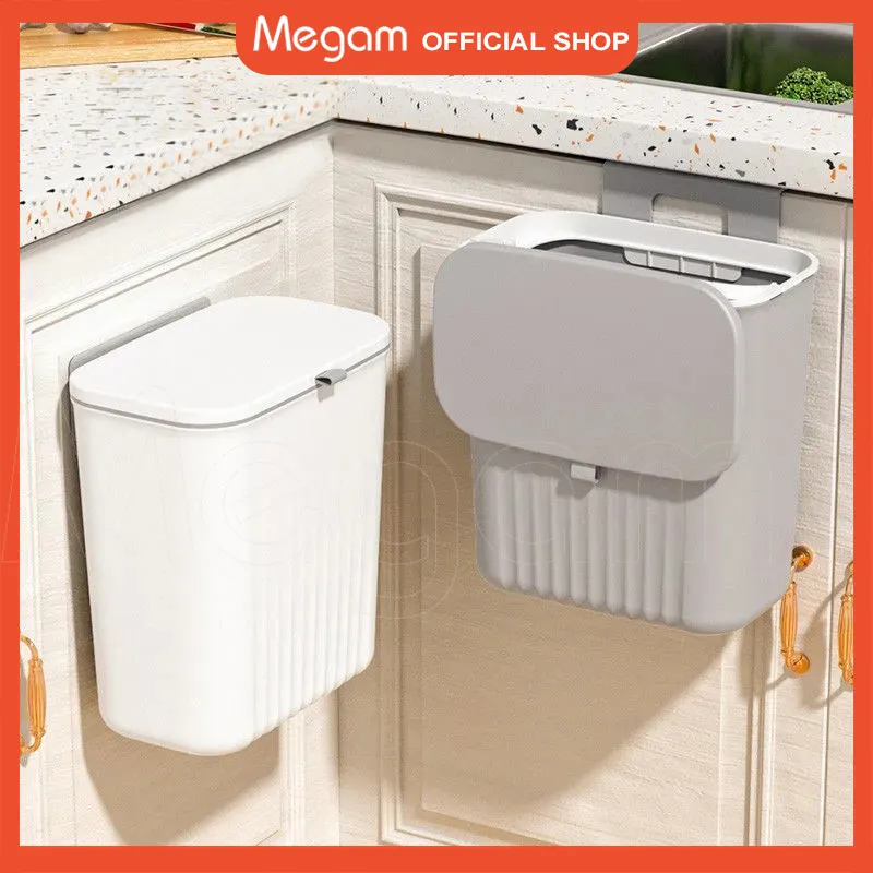 Megam Tempat Sampah Gantung Tong Sampah Dapur Wadah Trash Bin Gantung Meja Toilet Kamar Mandi Serbaguna HSb640