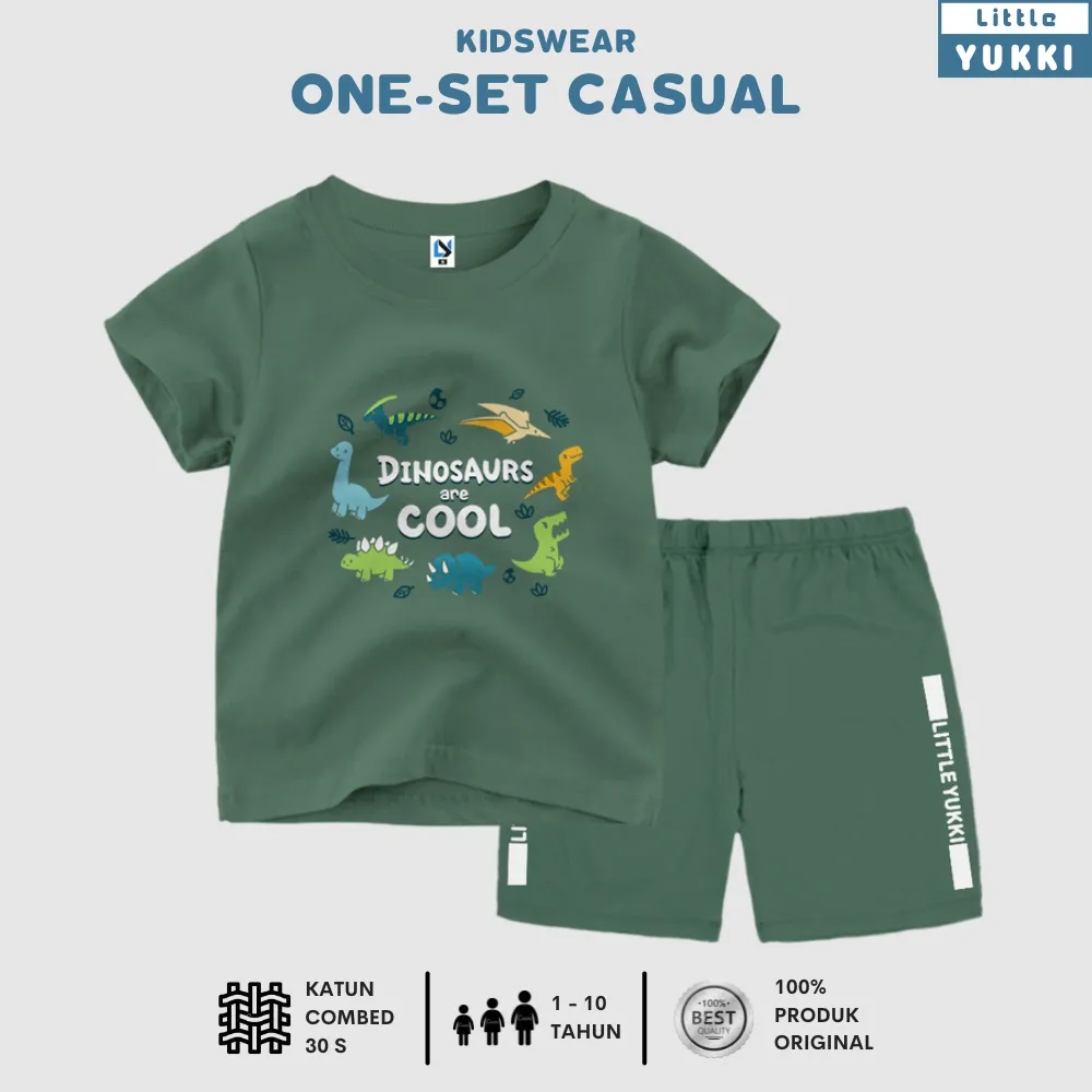 ONESET Kaos Anak Unisex Usia 1-10 Tahun (Premium Cotton Combed 30S) - Setelan Anak Usia 1 2 3 4 5 6 7 8 9 10 Tahun Original Little Yukki