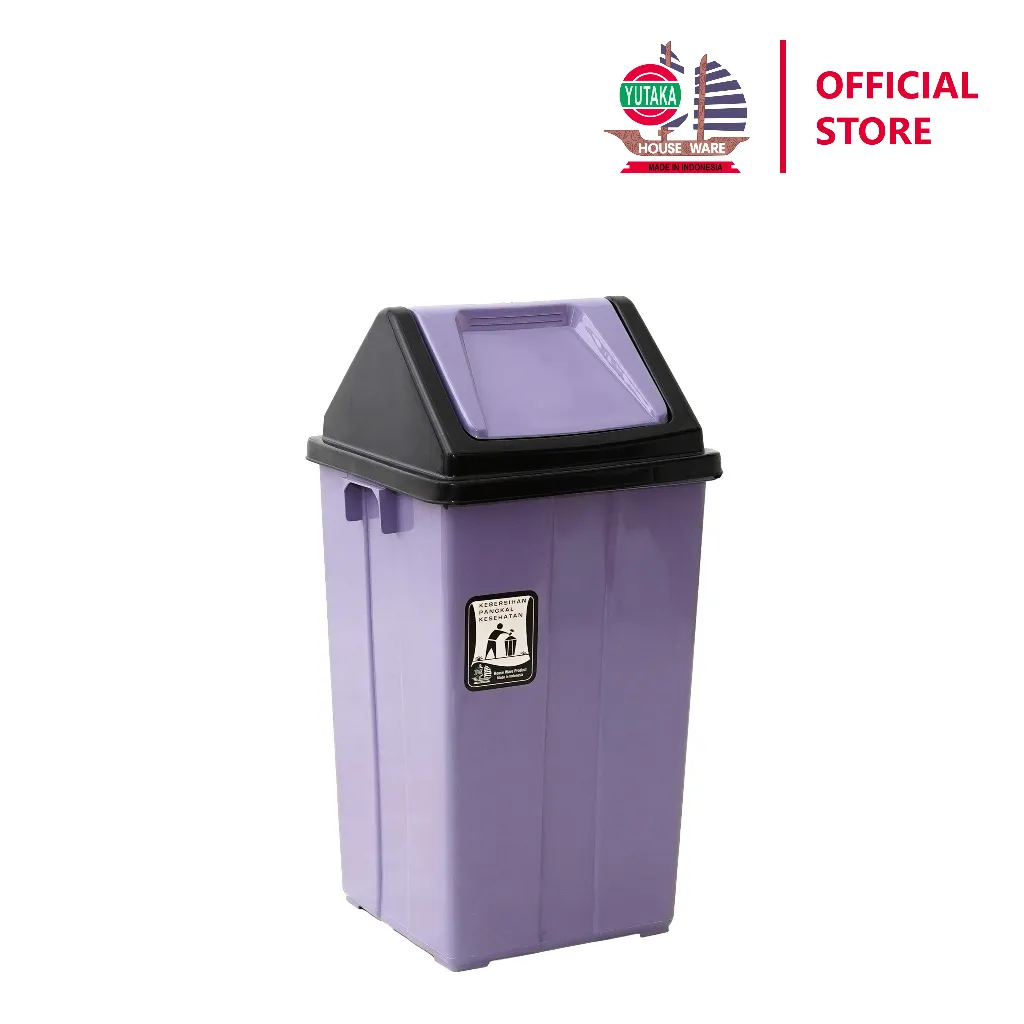 YUTAKA Tempat Sampah Segi Plastik 42L / Tempat Sampah Goyang / Tong Sampah 284/YK