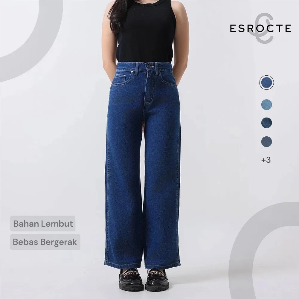 ESROCTE Naia Pants | Celana Loose Jeans High-Waist Wanita –001– 26–38 (NEW SIZE)