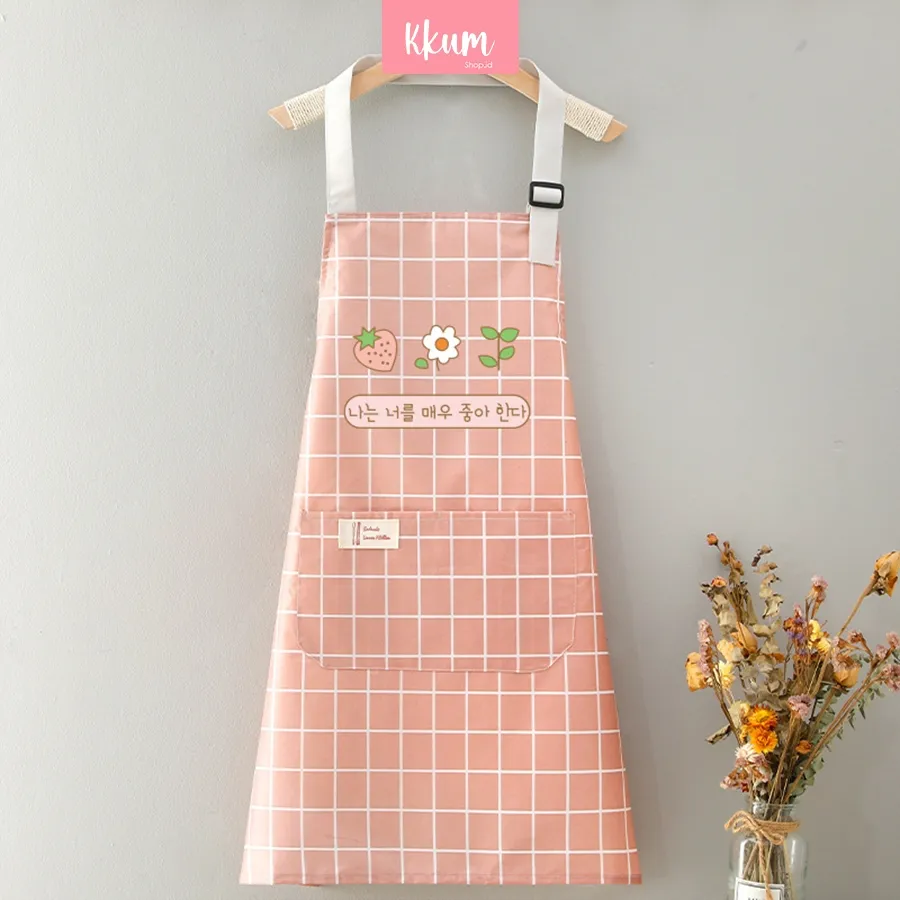Celemek masak PVC anti air/ Apron waterproof korean style