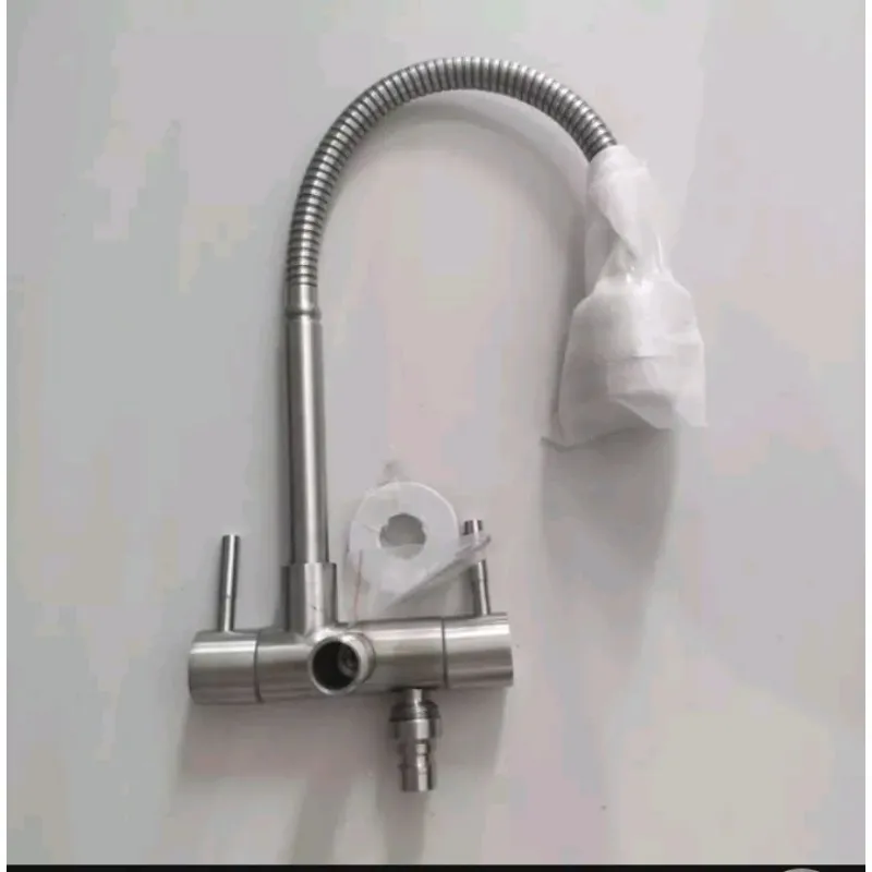 promo kran minimalis stainless kran mesin cuci,kran sink wastafel,kran kamar mandi/kran mesin cuci kran pipa,kran flexible 2 lubang /Stainless 304