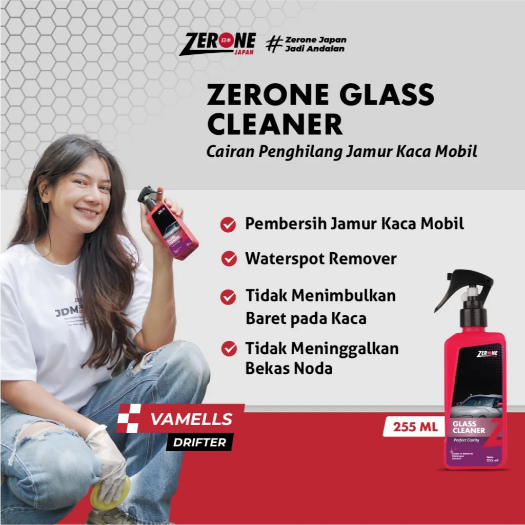 Zerone Glass Cleaner Pembersih Jamur Kaca Body Kerak Mesin