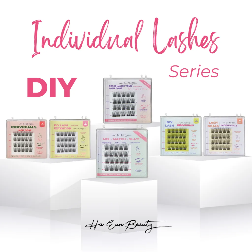 Ha Eun Beauty Bulu Mata Individual – Natural to Bold - Wispy Cluster Panjang 09-13mm -eyelash extention - Bulu Mata Korean