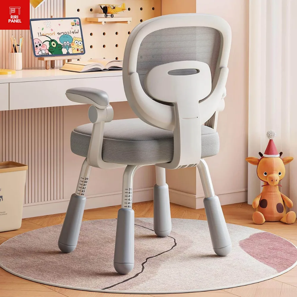 Riri Kursi Belajar Anak Adjustable Tinggi Kursi Anak Nyaman & Aman untuk Sekolah/Rumah Cocok Usia 3-12 Tahun